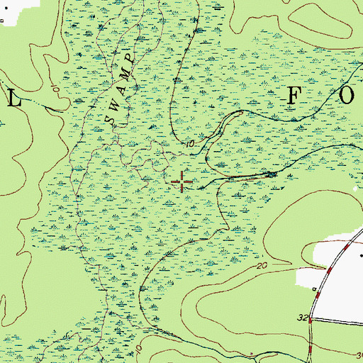 Topographic Map of Cane Gully Branch, SC
