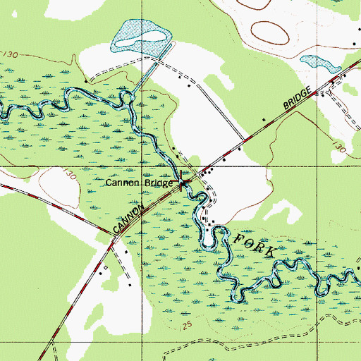 Topographic Map of Cannon Bridge, SC