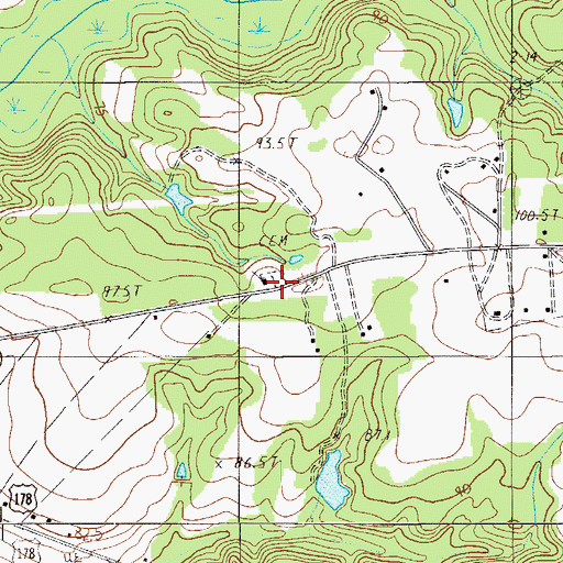 Topographic Map of Cannon Church, SC
