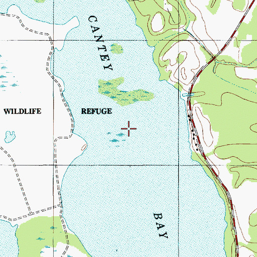 Topographic Map of Cantey Bay, SC