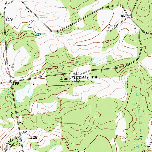 Topographic Map of Cantey Hill Church, SC