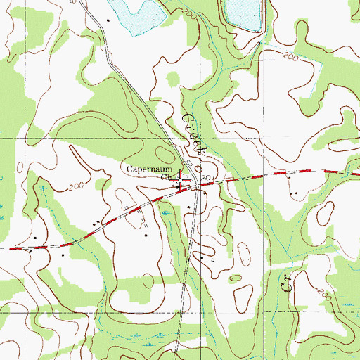Topographic Map of Capernaum Baptist Church, SC