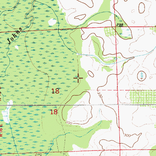Topographic Map of Pigeon Creek Swamp, AL