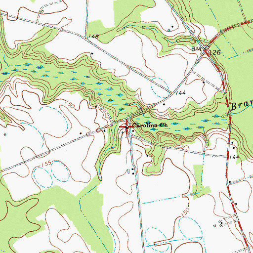 Topographic Map of Carolina Church, SC