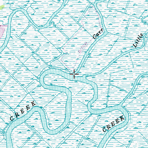 Topographic Map of Carr Creek, SC