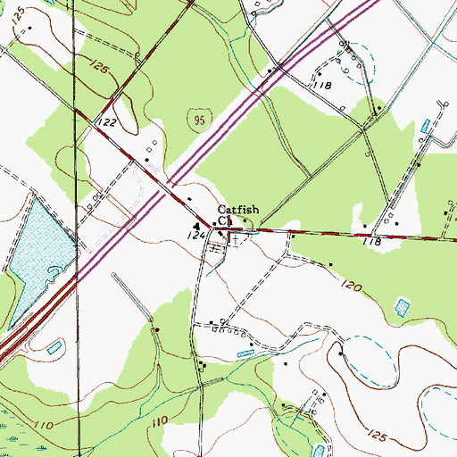 Topographic Map of Catfish Church, SC