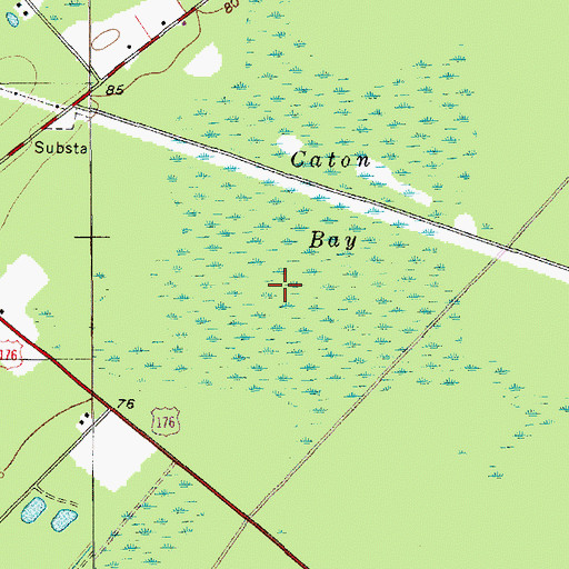 Topographic Map of Caton Bay, SC