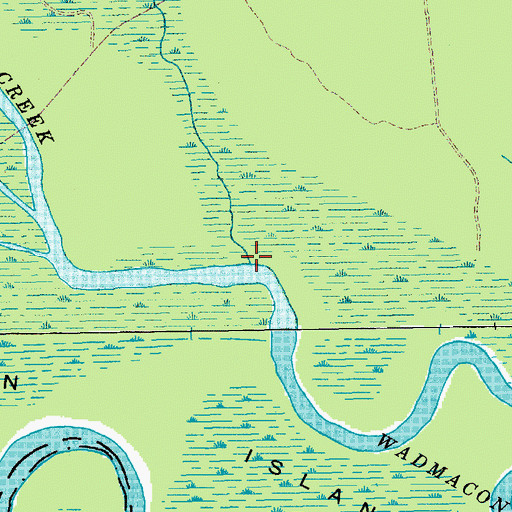 Topographic Map of Cedar Creek, SC