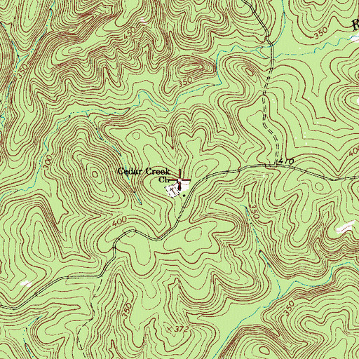 Topographic Map of Cedar Creek Church, SC