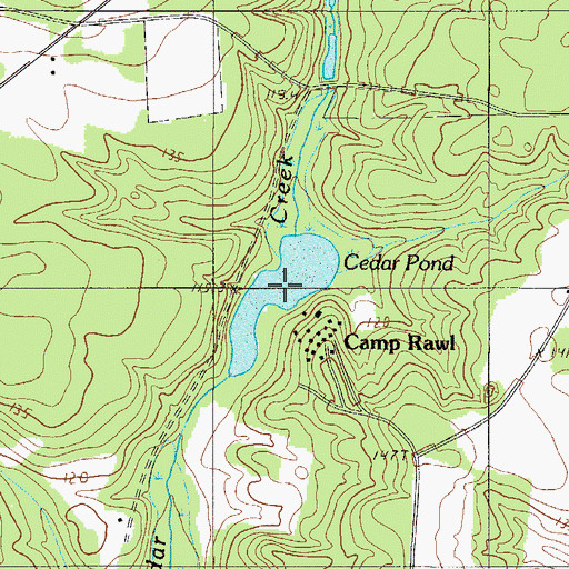 Topographic Map of Cedar Pond, SC