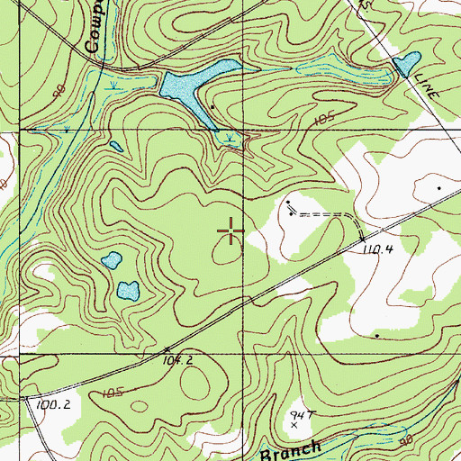 Topographic Map of Center Hill School (historical), SC