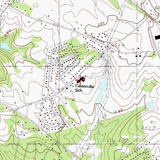 Topographic Map of Centerville School, SC