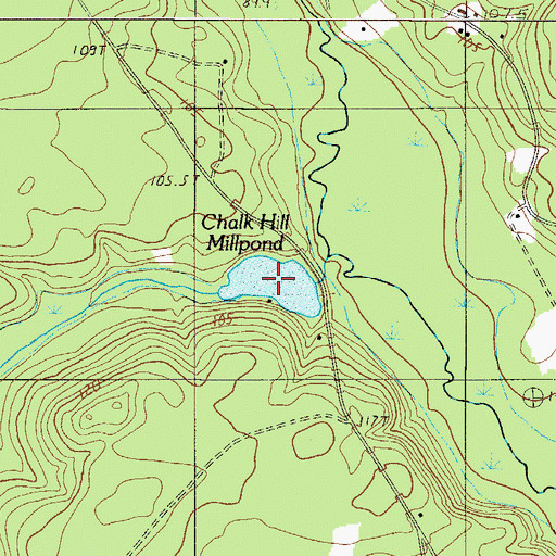Topographic Map of Chalk Hill Millpond, SC