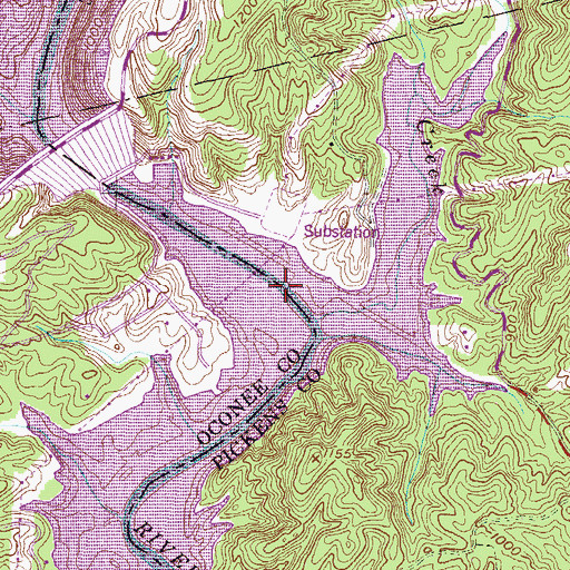 Topographic Map of Chapman Bridge, SC