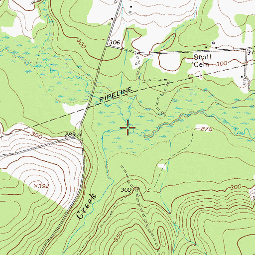 Topographic Map of Chavous Creek, SC