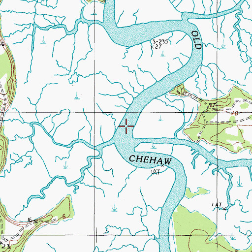 Topographic Map of Chehaw River, SC