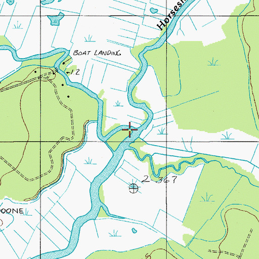 Topographic Map of Chessey Creek, SC