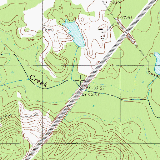 Topographic Map of Chinquapin Creek, SC
