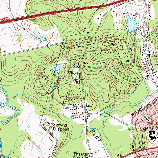 Topographic Map of Christ Church, SC