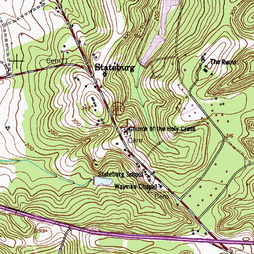 Topographic Map of Church of the Holy Cross, SC