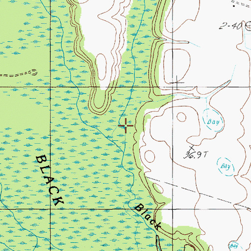 Topographic Map of Church Branch, SC