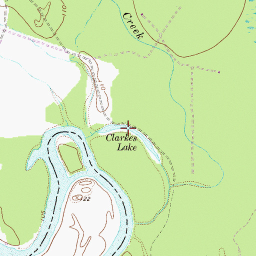 Topographic Map of Clarkes Lake, SC