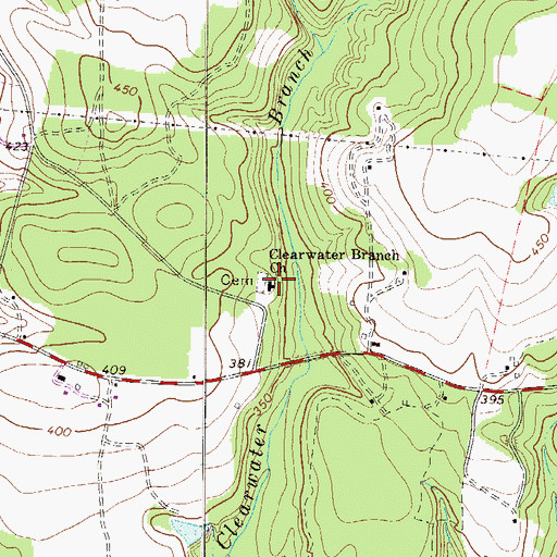 Topographic Map of Clearwater Branch Church, SC