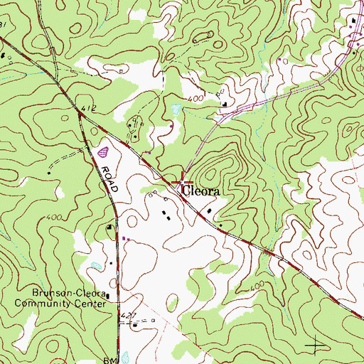 Topographic Map of Cleora, SC