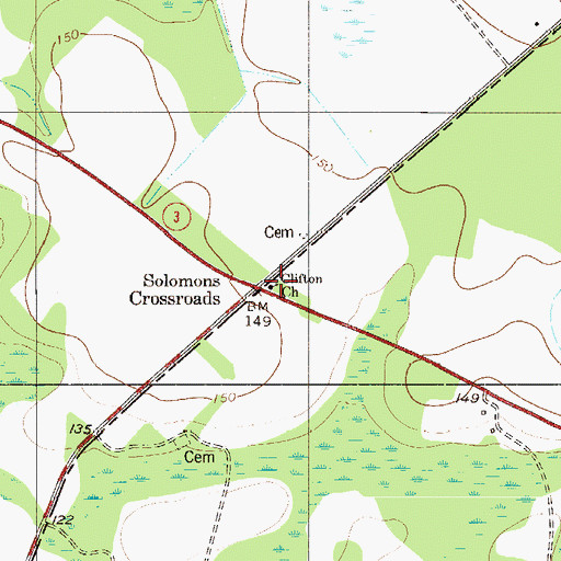 Topographic Map of Clifton Baptist Church, SC