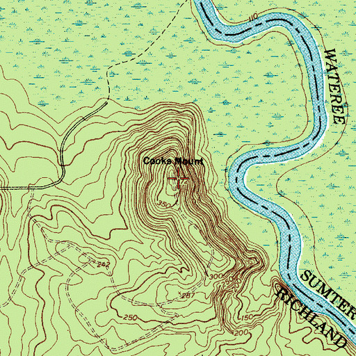 Topographic Map of Cooks Mount, SC