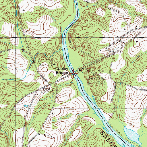 Topographic Map of Cooley Bridge, SC