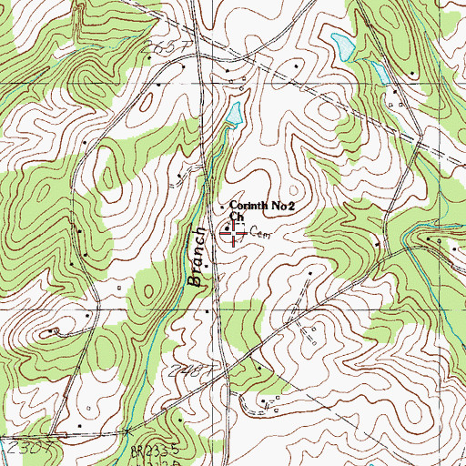 Topographic Map of Corinth Number 2 Church, SC