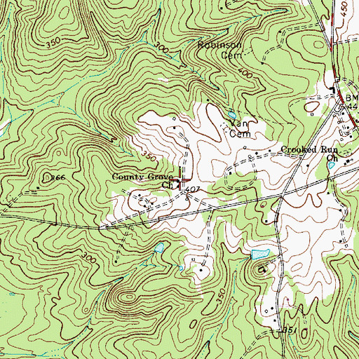 Topographic Map of County Grove Church, SC