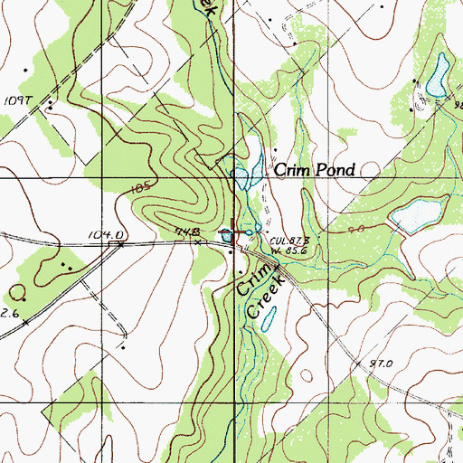 Topographic Map of Crim Pond, SC