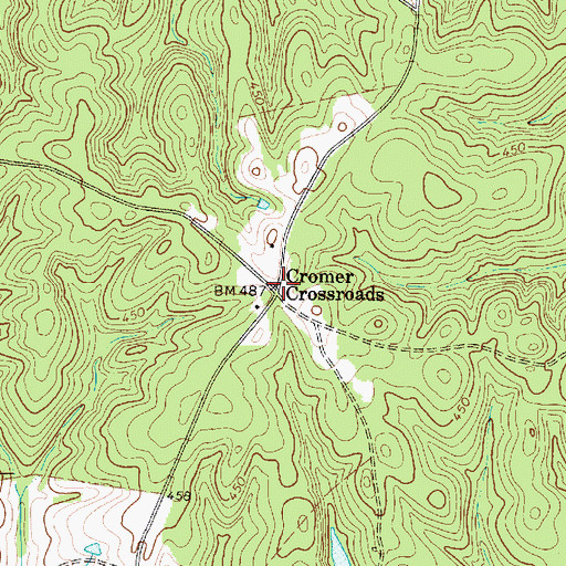 Topographic Map of Cromer Crossroads, SC