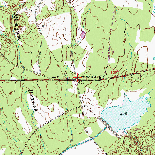 Topographic Map of Crowburg, SC
