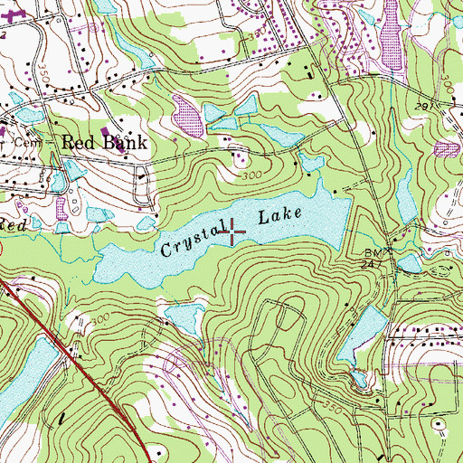 Topographic Map of Crystal Lake, SC