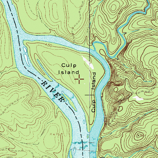 Topographic Map of Culp Island, SC