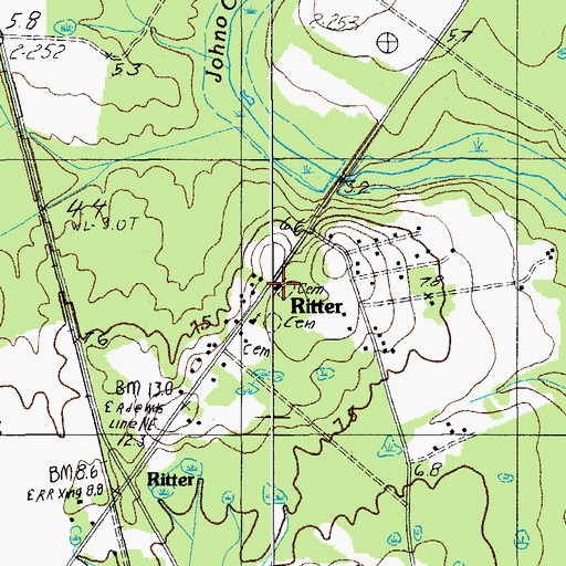 Topographic Map of Cumberland Church, SC
