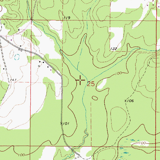 Topographic Map of Pill Berry Creek, AL