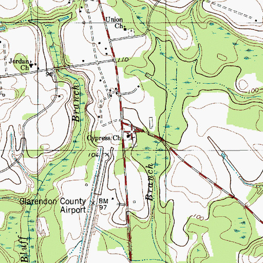 Topographic Map of Cypress Church, SC