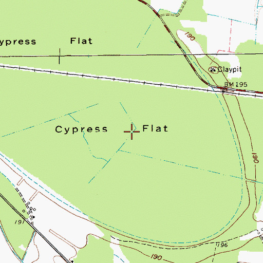 Topographic Map of Cypress Flat, SC