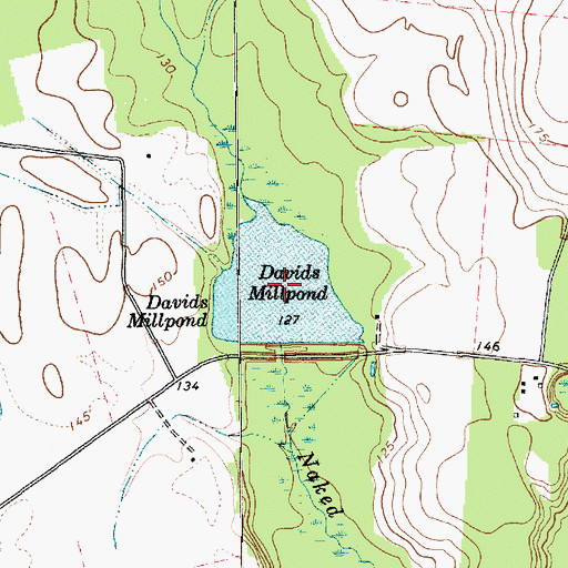 Topographic Map of Davids Millpond, SC