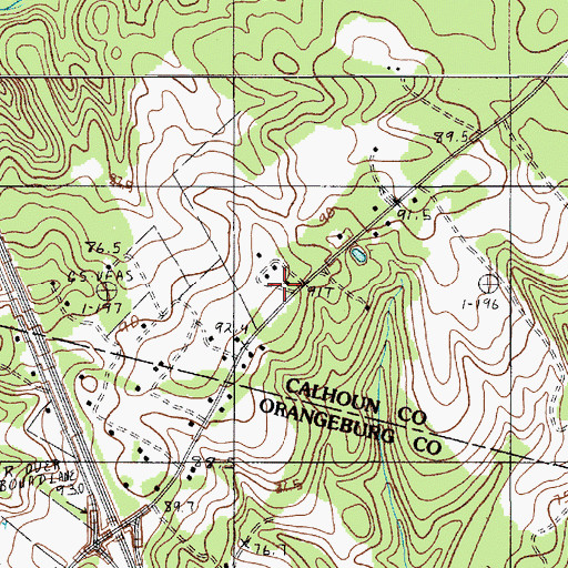 Topographic Map of Davis School (historical), SC