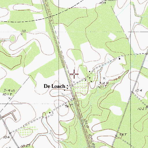 Topographic Map of De Loach, SC