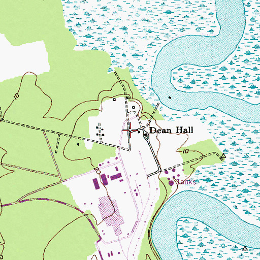 Topographic Map of Dean Hall, SC