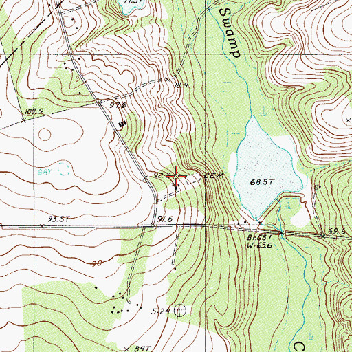 Topographic Map of Dean Swamp Baptist Church, SC