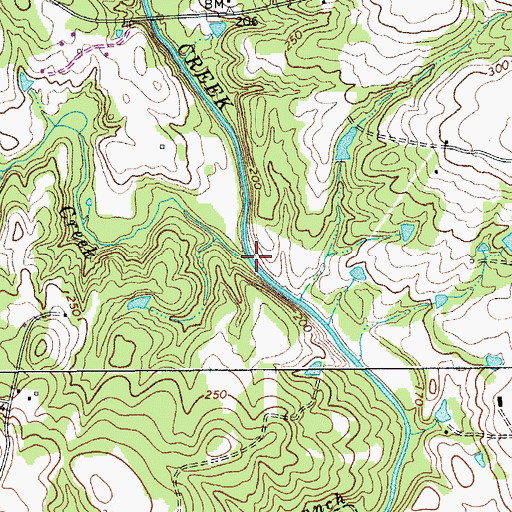 Topographic Map of Deep Creek, SC