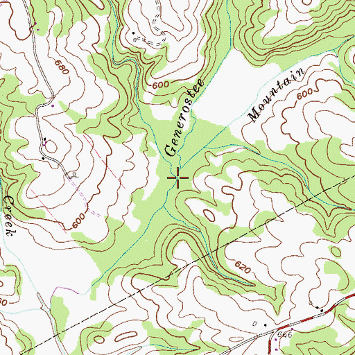 Topographic Map of Devil Fork Creek, SC