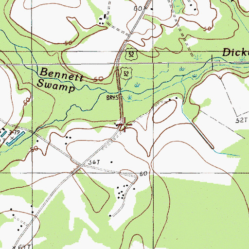 Topographic Map of Dickey Chapel, SC